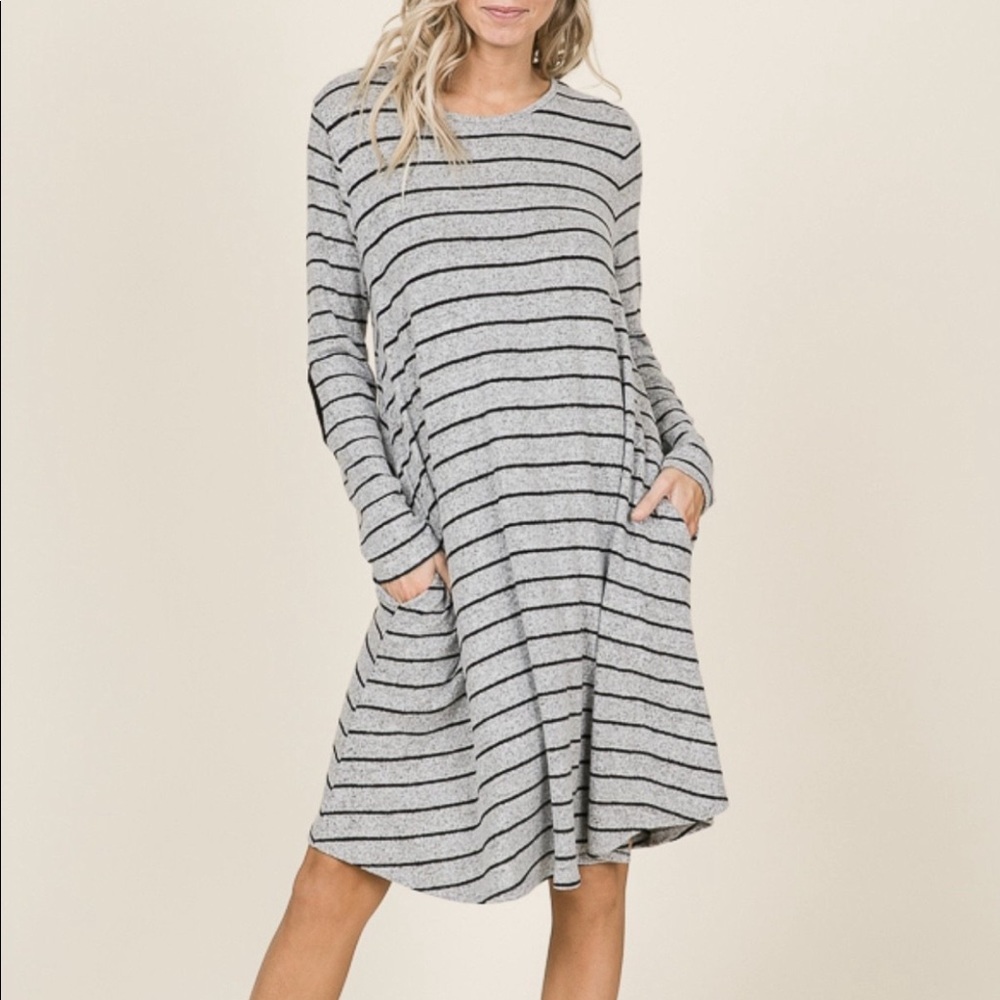 Spring stripe shift dress NWT